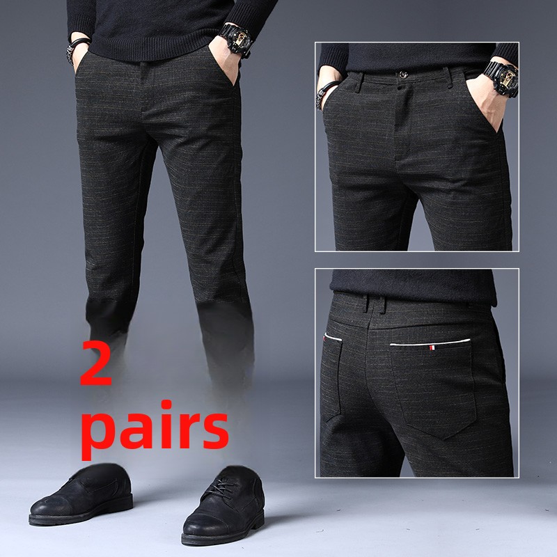 Korean Pants Lifestyle - Spring Elastic Men's Casual Pants Straight
