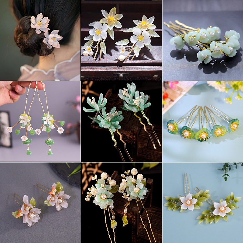 1Pair Vintage Hairpin Glazed F - Hanbok Hair Pin incelemesi ve fiyatı