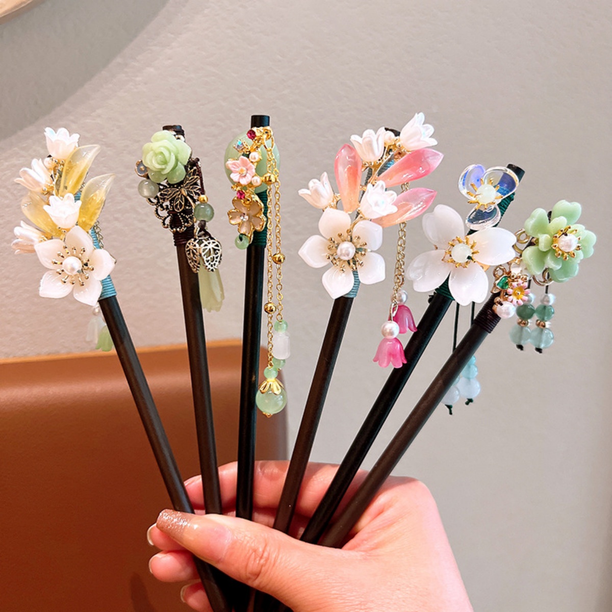 Exquisite Flower Tassel Wooden - Hanbok Hair Pin incelemesi ve fiyatı