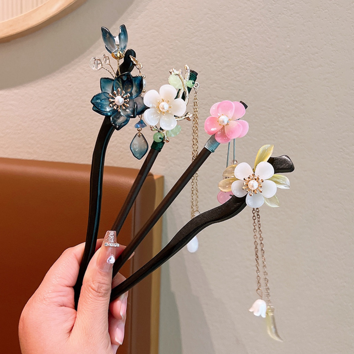 Exquisite Flower Tassel Wooden - Hanbok Hair Pin incelemesi ve fiyatı