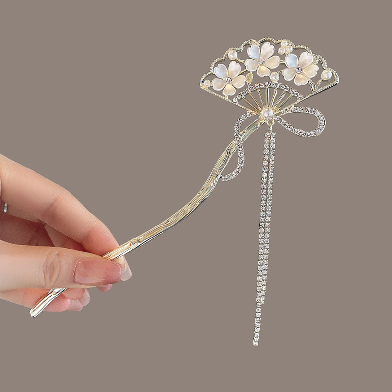 Vintage Flower Fan Shaped Hair - Hanbok Hair Pin incelemesi ve fiyatı