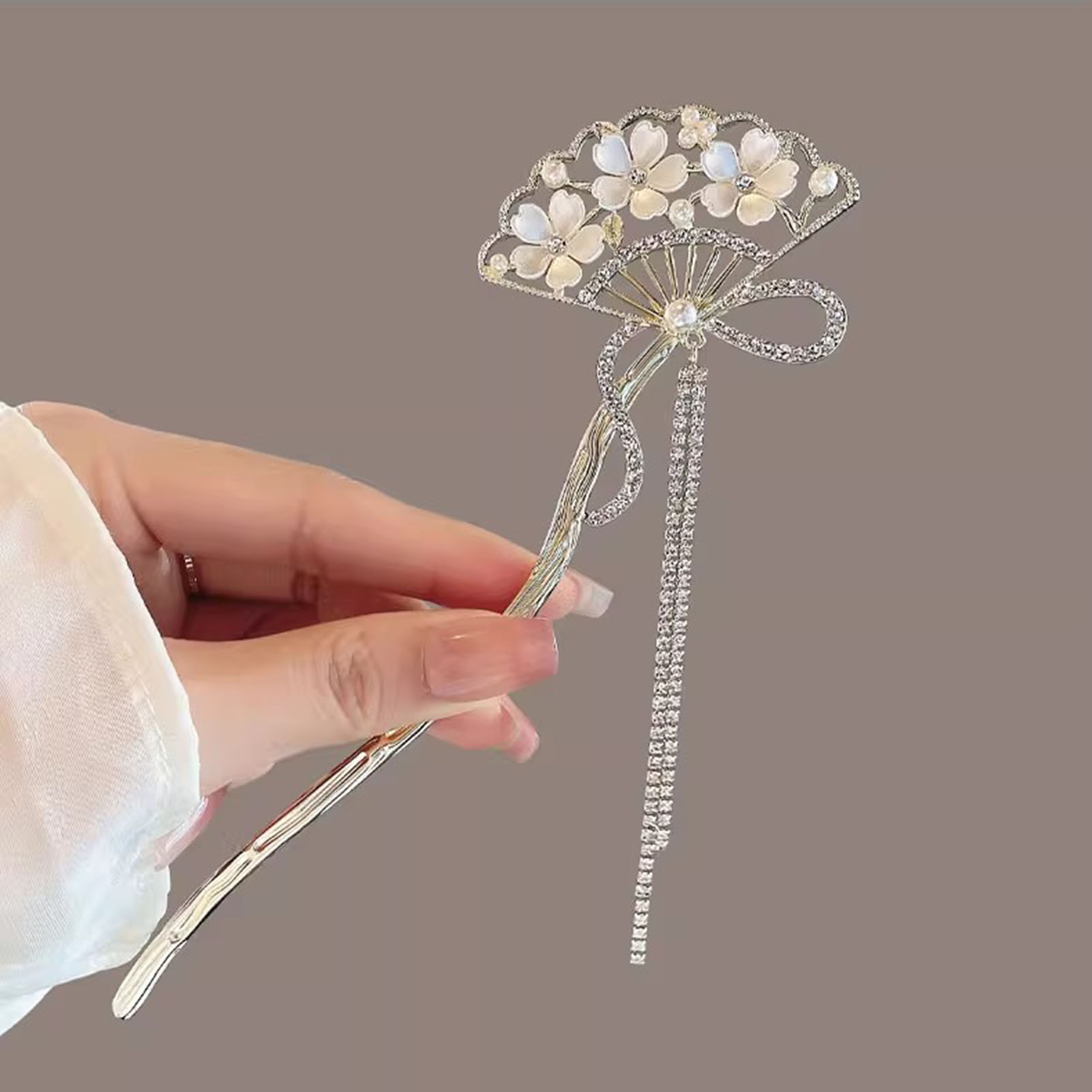Vintage Flower Fan Shaped Hair - Hanbok Hair Pin incelemesi ve fiyatı