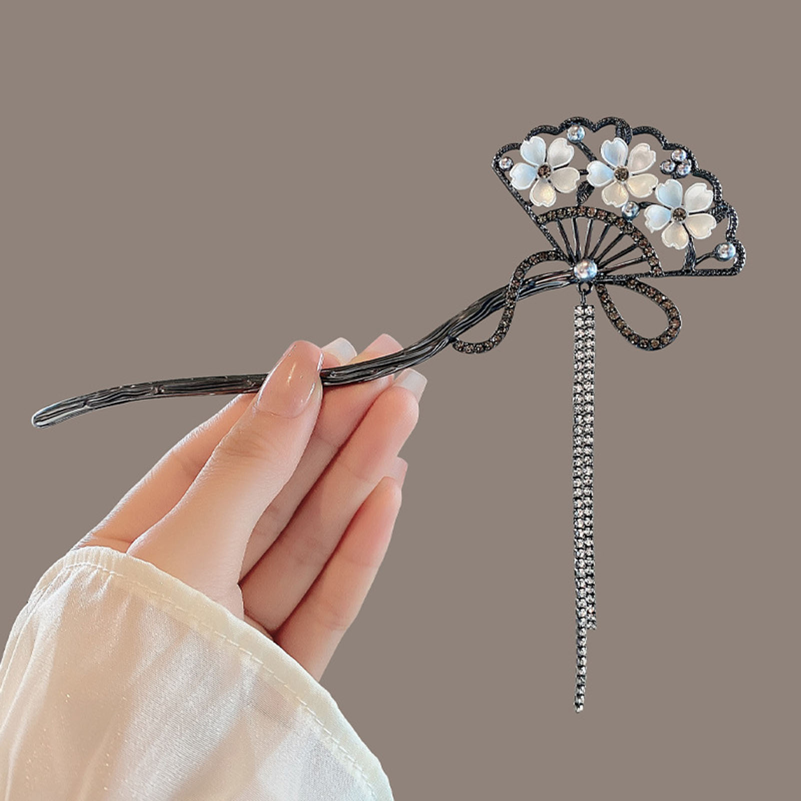 Vintage Flower Fan Shaped Hair - Hanbok Hair Pin incelemesi ve fiyatı